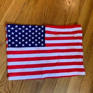 Forever 21 American flag tube top